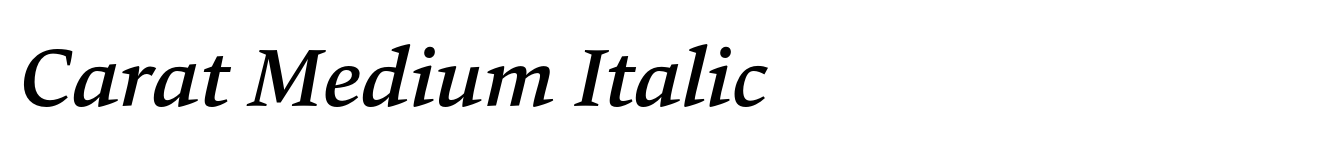 Carat Medium Italic